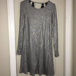 Metallic Long Sleeve Dress